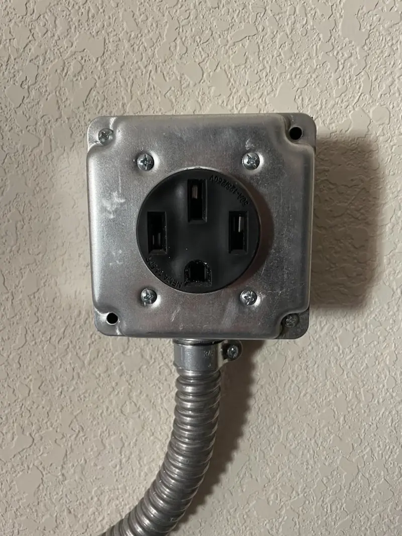 NEMA 14-50 outlet installed for Smart Home Electrical in Locust Grove