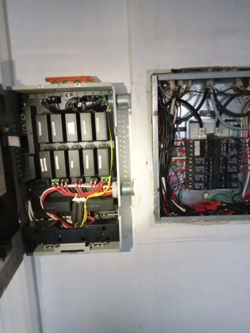 Electrical panel upgrade completed for Security Camera Wiring in Locust Grove